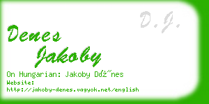 denes jakoby business card